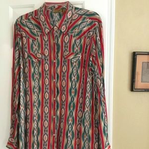 Womens Wrangler Western Style Shirt Size XL